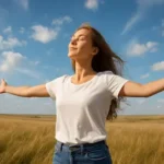 Personne seule face à l’horizon, symbole de liberté et d’indépendance émotionnelle.